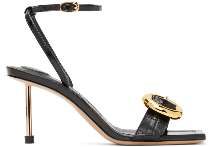 Догляд за взуттям Jacquemus Jacquemus Les Sculptures Regalo Heeled Sandals чорний | 24E241FO078-4301