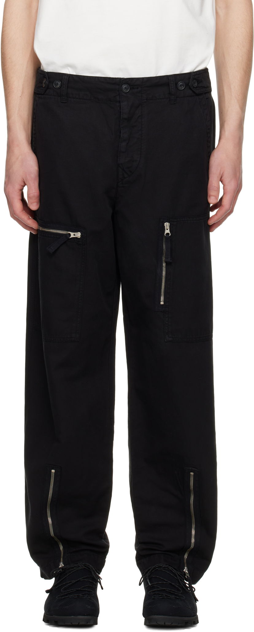 Штани карго C.P. Company C.P. Company Cotton Linen Cargo Pants чорний | 18CMPA104A-006273G