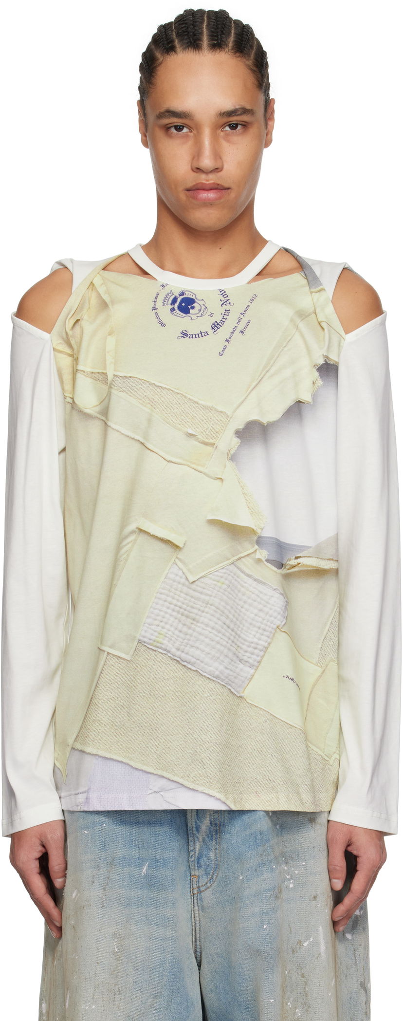 Футболка Perks And Mini Perks and Mini Martine Syms Edition Slash Long Sleeve T-Shirt білий | 4582