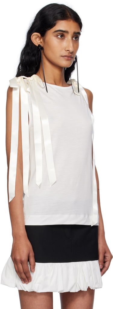 Безрукавка Simone Rocha Simone Rocha Bow Ribbon Tail Tank Top чорний | 5366 0571, 4