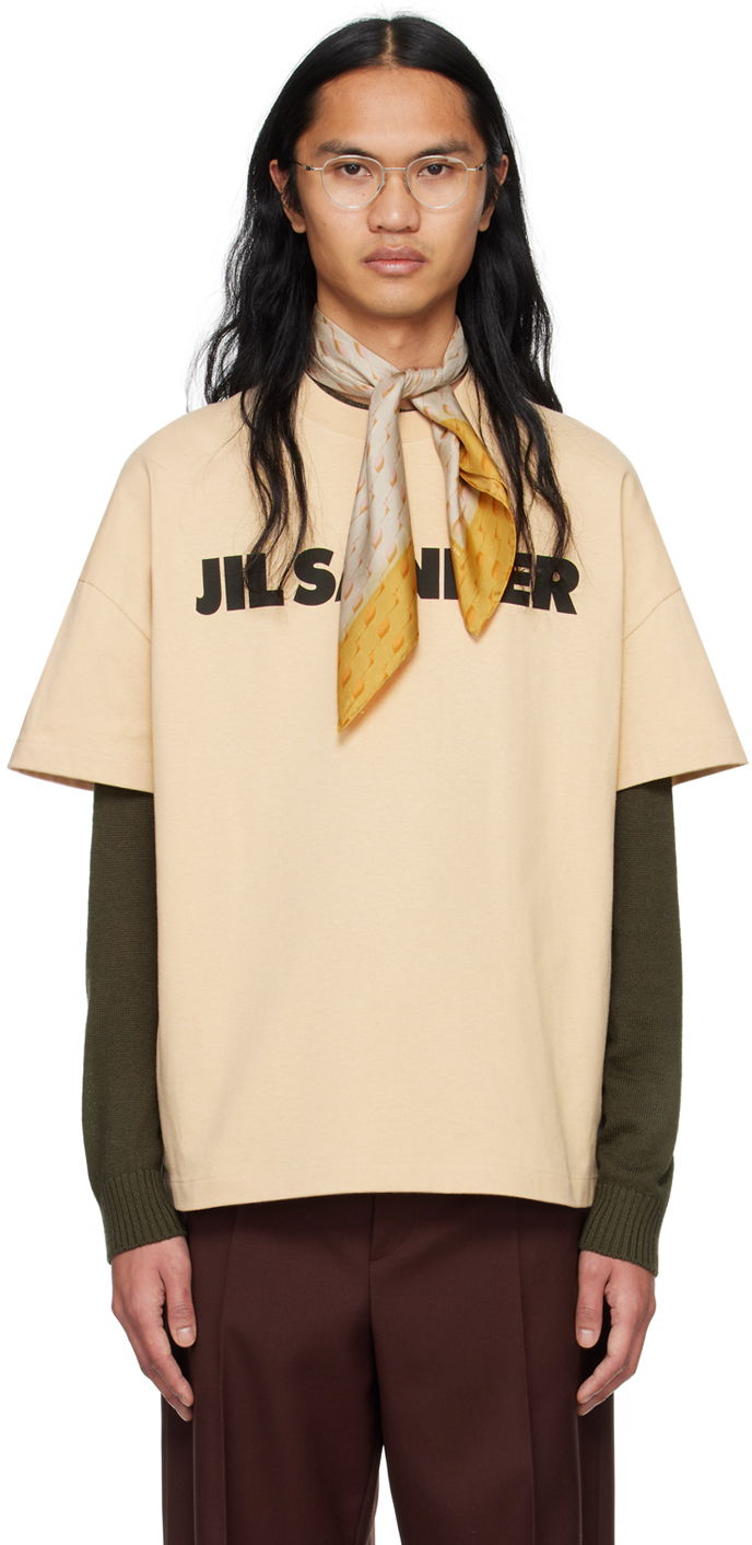Футболка Jil Sander Oversized T-Shirt бежевий | J21GC0001 J20215