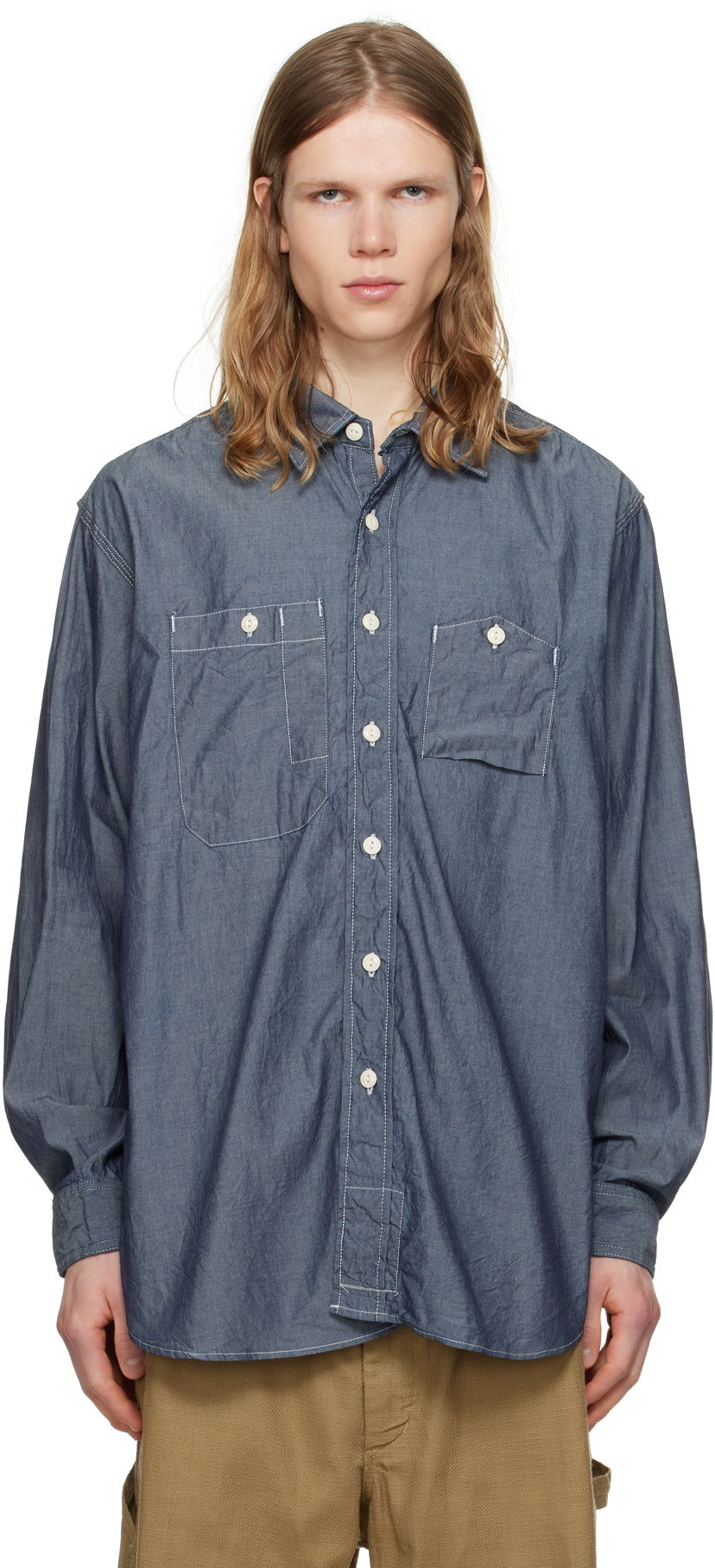 Сорочка Engineered Garments Engineered Garments Work Shirt Синій | 25S1A007