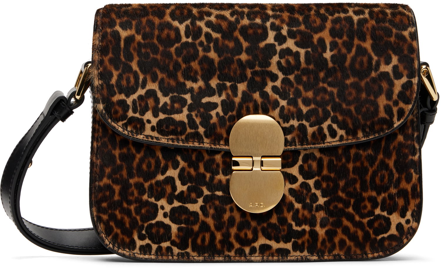 Сумка A.P.C. Small Grace Leopard Print Crossbody Bag Коричневий | PXCAU-F61413, 0