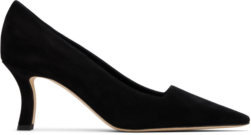 Догляд за взуттям Manolo Blahnik Manolo Blahnik Moiralo Suede Heels чорний | 225-1811