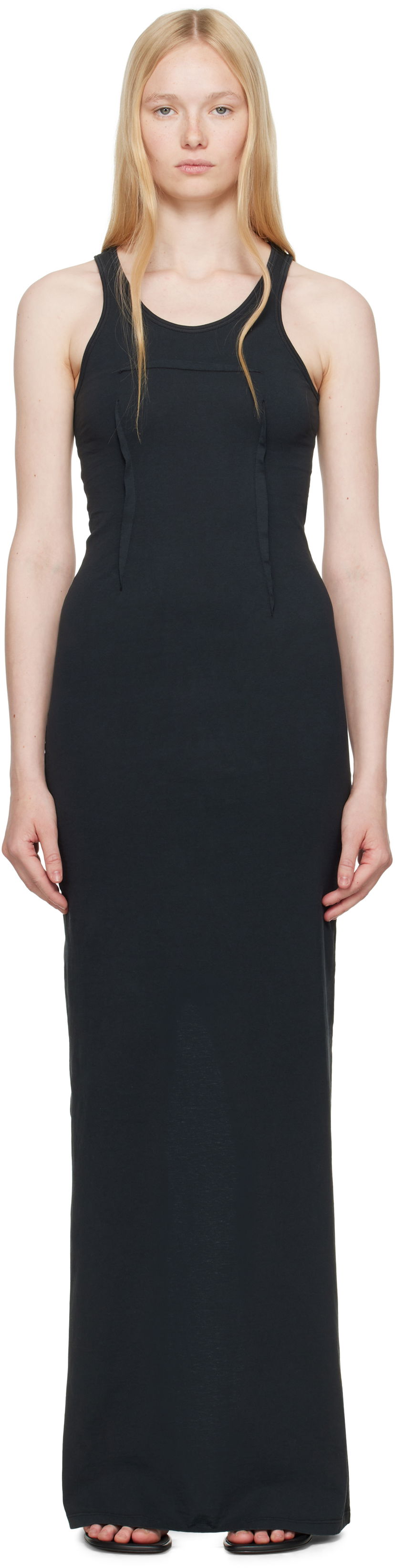 плаття Maison Margiela MM6 Maison Margiela Heavy Cotton Jersey Maxi Dress чорний | S62DG0048 M20108