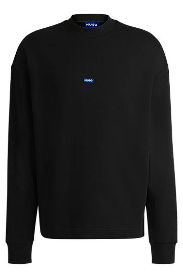 Cветр BOSS HUGO Sweatshirt with Logo Label чорний | 50522359