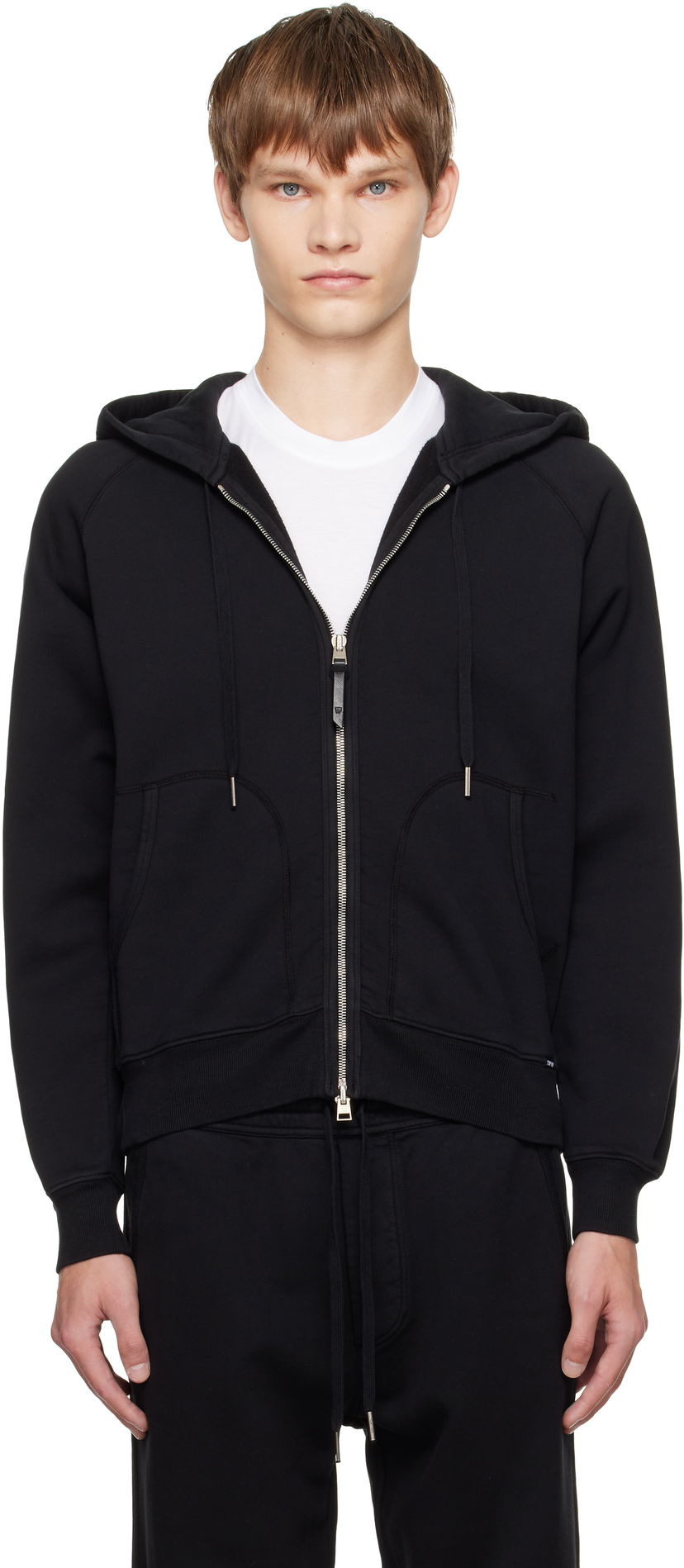 Світшоти Tom Ford TOM FORD Cotton Zip Hoodie чорний | JDL010-JMC072