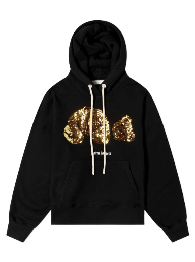 Світшоти Palm Angels Sequin Bear Hoody чорний | PWBB023F22FLE0041076