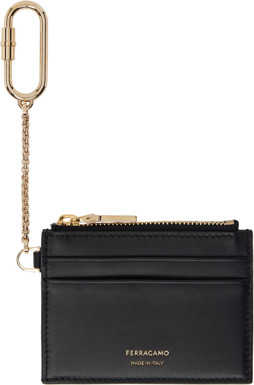 Брелоки FERRAGAMO Ferragamo Keychain Card Holder чорний | 779949
