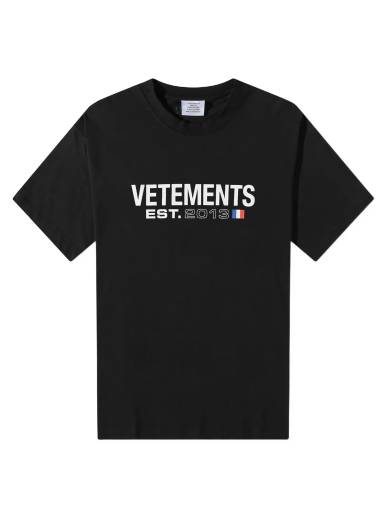 Футболка VETEMENTS Flag Logo Tee чорний | UE54TR100B