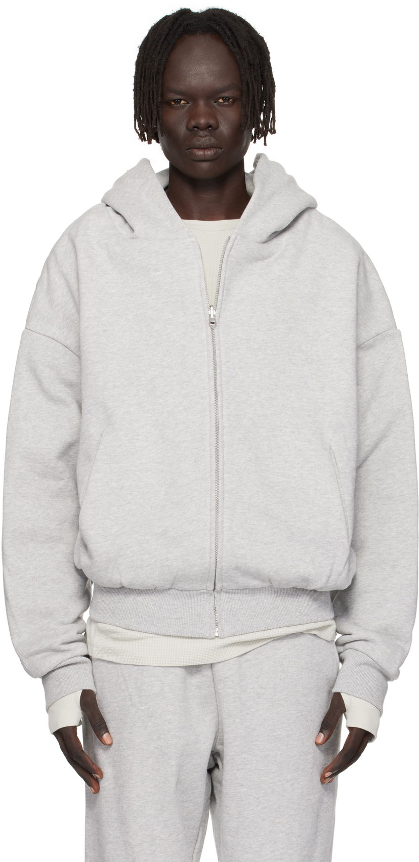 Світшоти Entire Studios Entire Studios Thermal Zip-Up Hoodie Сірий | ES2488SI