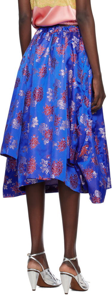 Спідниця Comme des Garçons Comme des Garçons Jacquard Pattern Midi Skirt Синій | GO-S002-051-1, 2