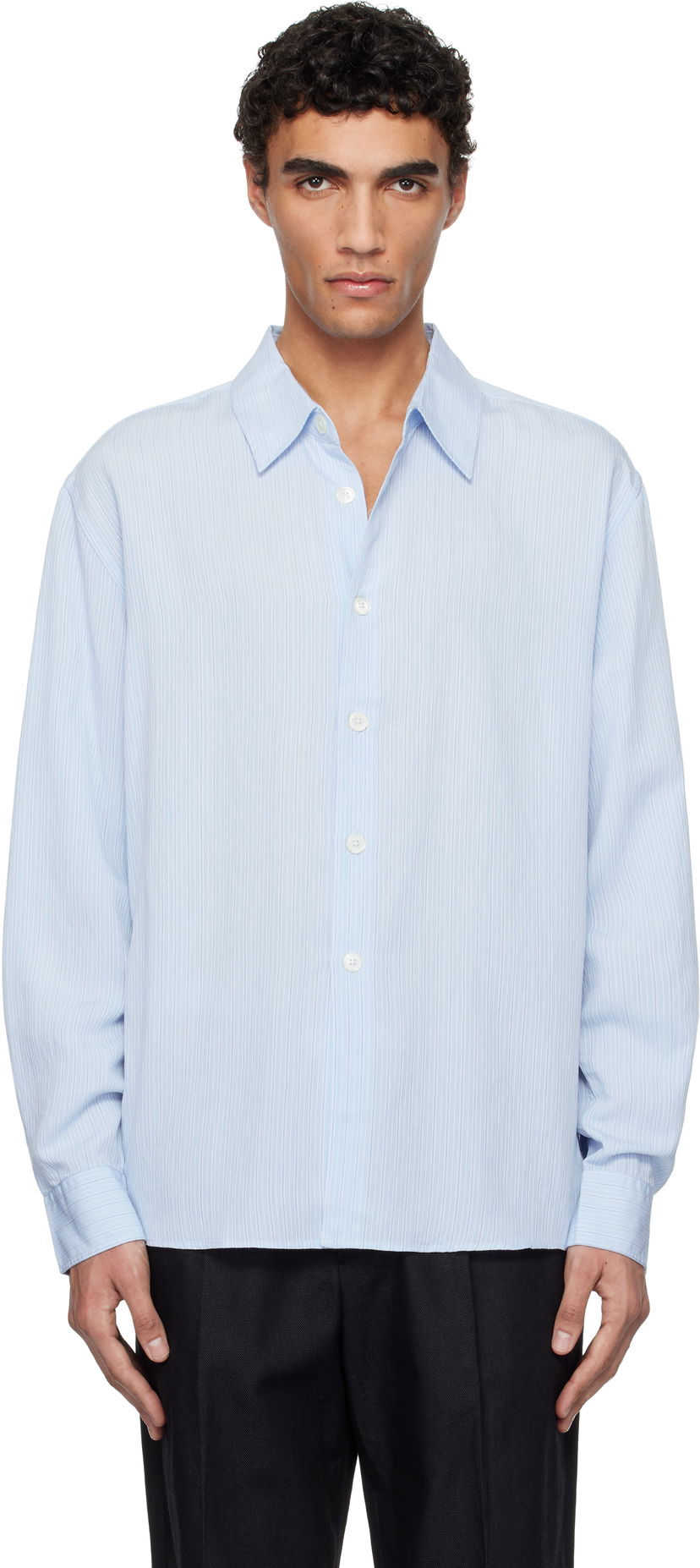 Сорочка OUR LEGACY OUR LEGACY Beyond Striped Relaxed-Fit Shirt Синій | M2252BS