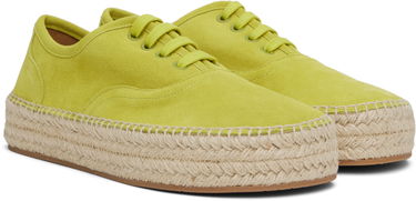 Сережки JW Anderson JW Anderson Suede Lace-Front Platform Espadrilles Зелений | SE0032-LA0240, 3