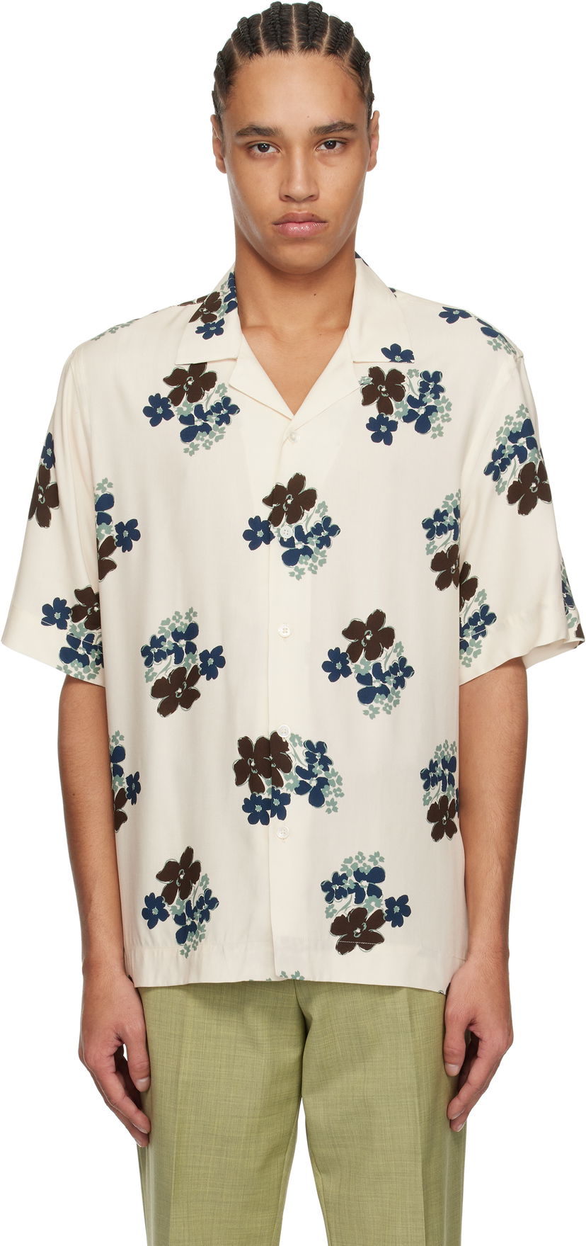 Сорочка Paul Smith Paul Smith Floral Print Regular Fit Shirt бежевий | M1R-905U-P02578-04