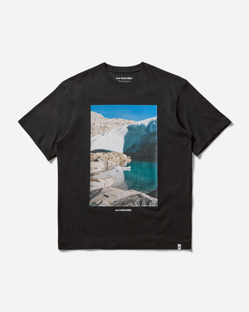 Футболка and wander Glacier Printed T-Shirt чорний | 5745184113 010