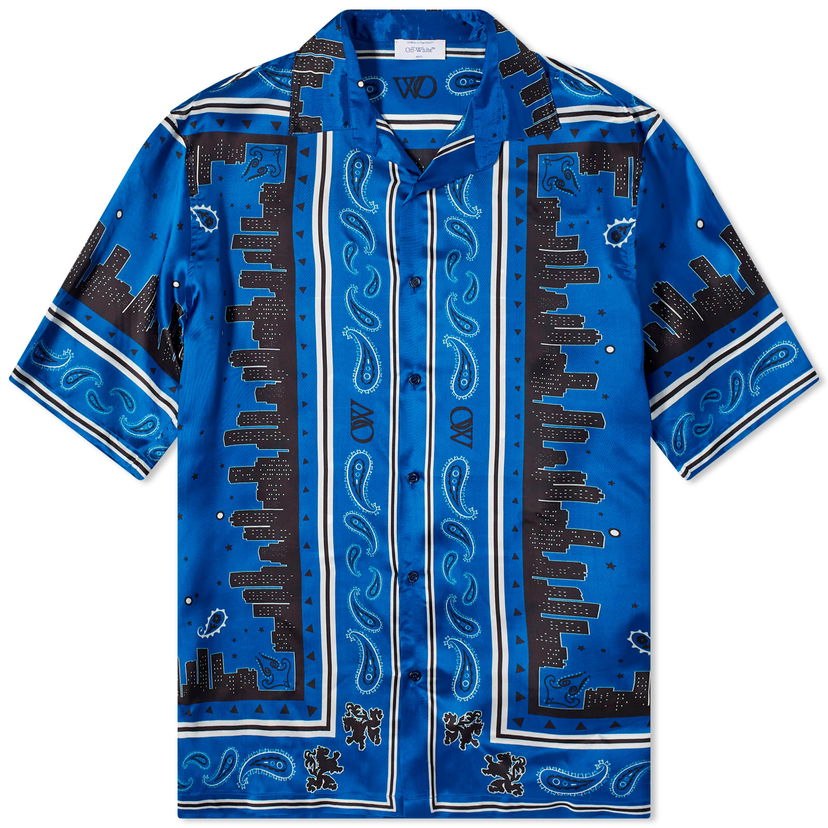 Сорочка Off-White Bandana Vacation Shirt Синій | OMGG013S24FAB0034646