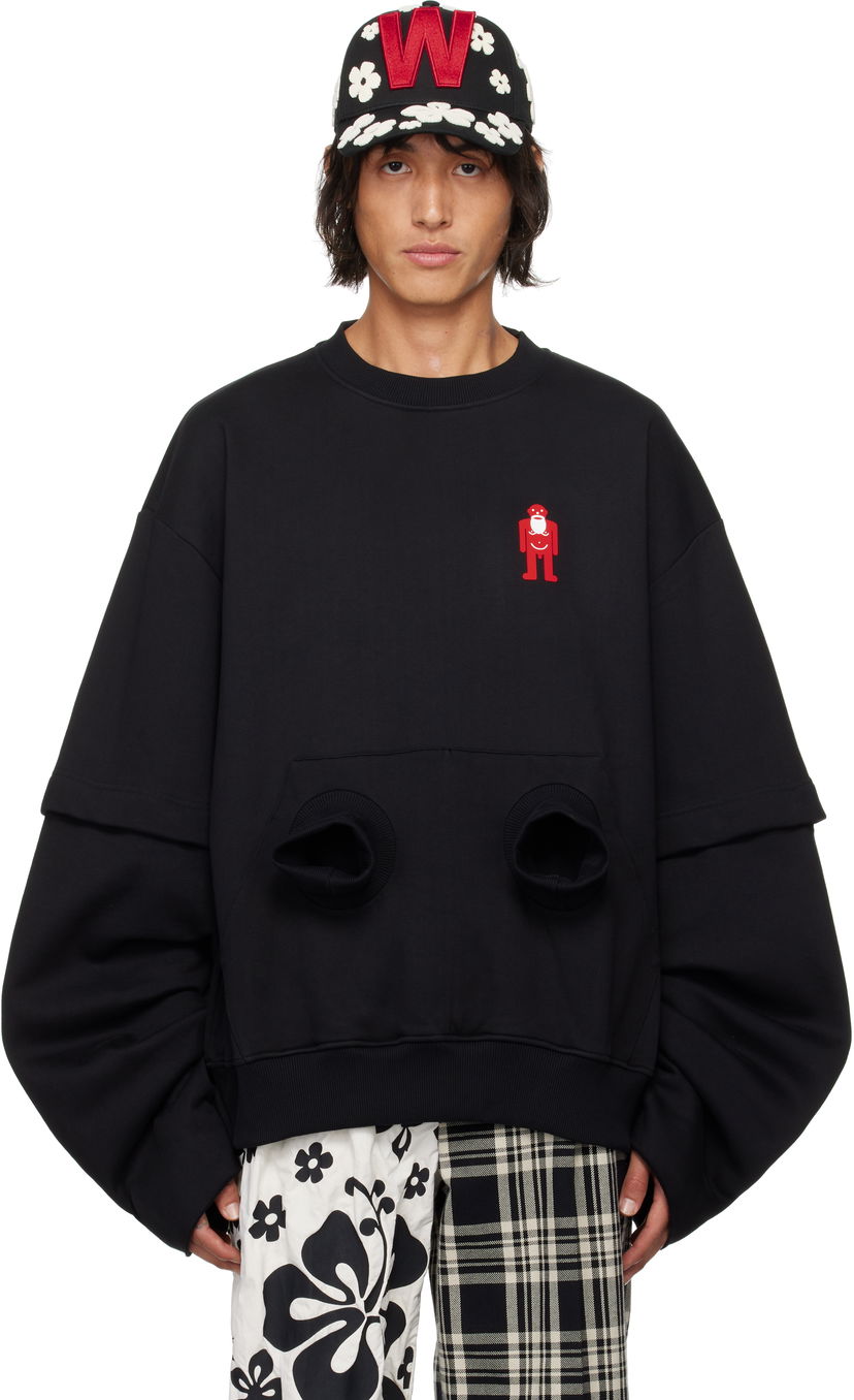 Світшоти Walter Van Beirendonck 'Black Hole' Oversized Sweatshirt чорний | 8012