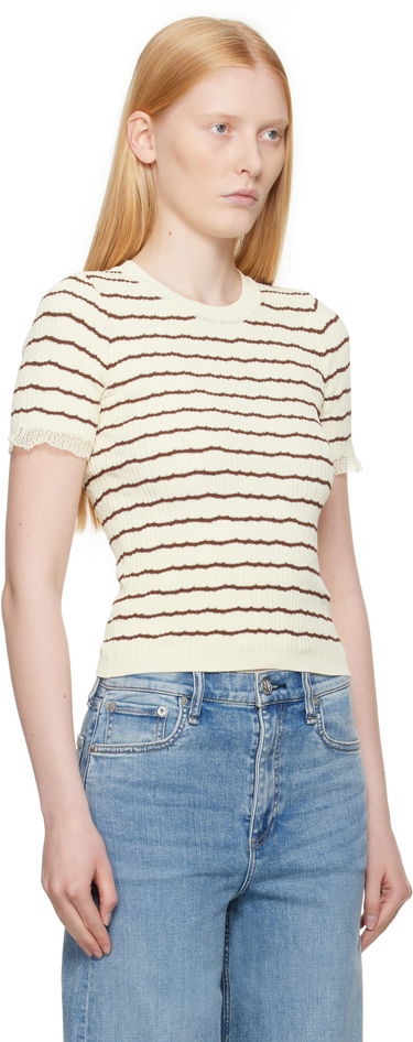 Футболка rag & bone rag & bone Chiara Stripe Crew T-Shirt Жовтий | WAS25P025UG25, 1