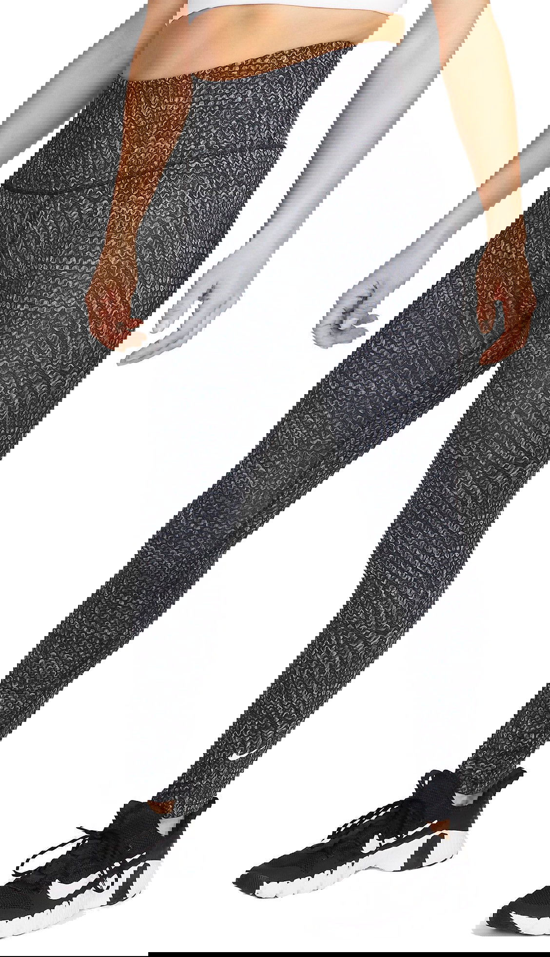 Легінси Nike One High-Waisted 7/8 Printed Leggings чорний | dx0162-010, 0