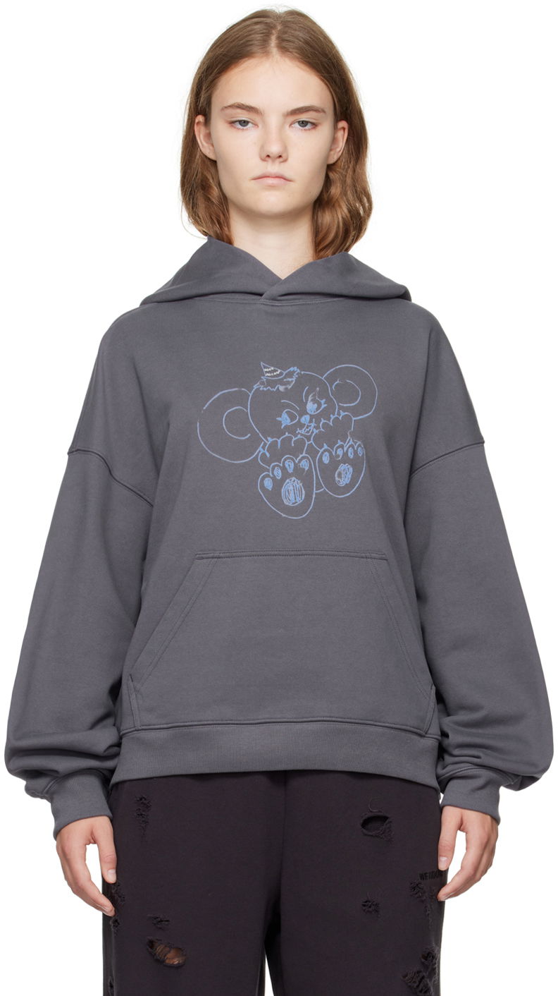 Світшоти We11done We11done Monster Fitted Hoodie Сірий | WD-TH2-24-831-U-CH