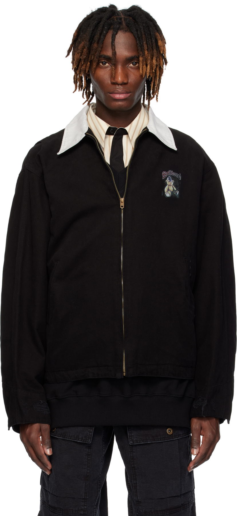 Куртка We11done We11done Punk Teddy Work Jacket чорний | WD-JK0-25-040-U-BK