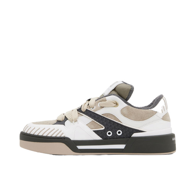 Кросівки та взуття Dolce & Gabbana Beige & Gray Mixed-Material New Roma Sneakers бежевий | CS2211AO482