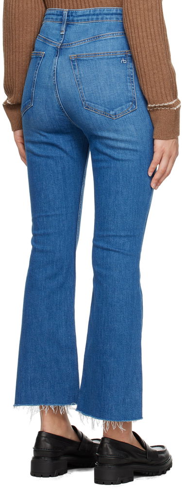 Джинси rag & bone Casey High-Rise Frayed Flare Jeans Синій | WDD23F2917C2C1, 2