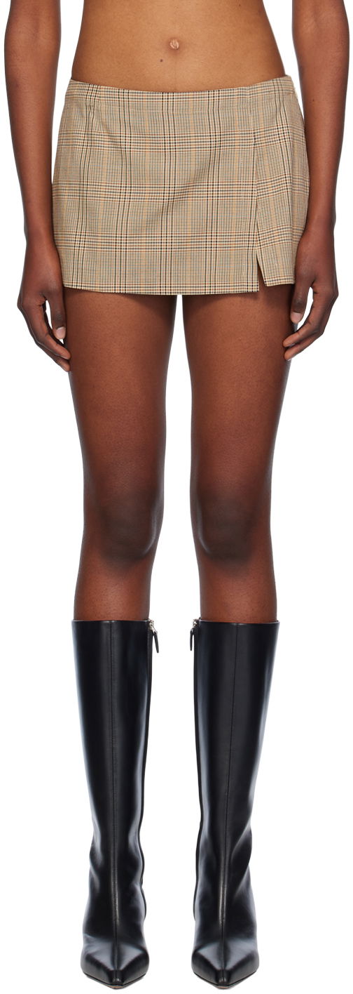 Спідниця Miaou Miaou Micro Check Miniskirt Коричневий | 4012BCWBRC
