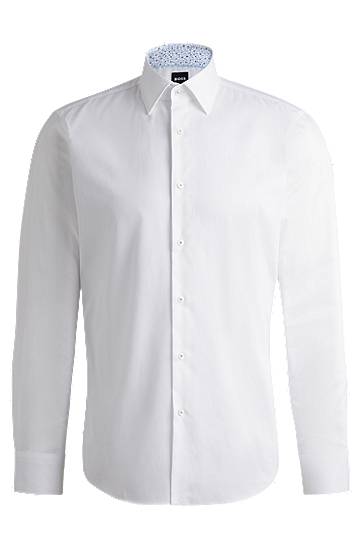 Сорочка BOSS Easy-Iron Cotton Poplin Regular-Fit Shirt білий | 50532877