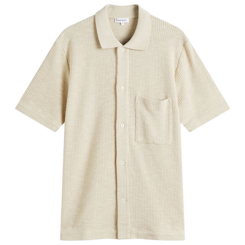 Сорочка поло NORSE PROJECTS Norse Projects Gustav Crochet Short Sleeve Shirt бежевий | N01-0683-2064