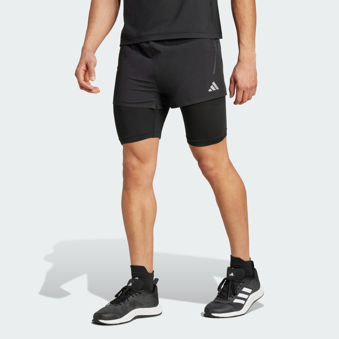 Шорти adidas Performance HEAT.RDY Two-in-One HIIT Shorts чорний | IN5613, 1
