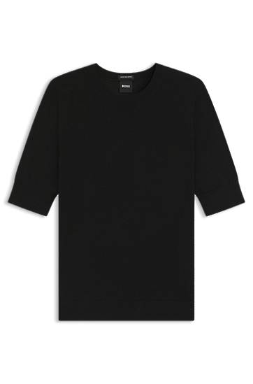 Cветр BOSS Virgin Wool Knit Sweater чорний | 50544996