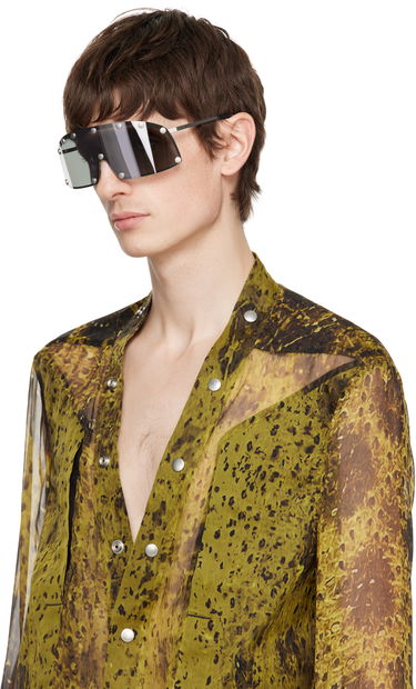 Сонцезахисні окуляри Rick Owens Rick Owens Hollywood Shielding Sunglasses Металік | RG0000001 GSILV, 3