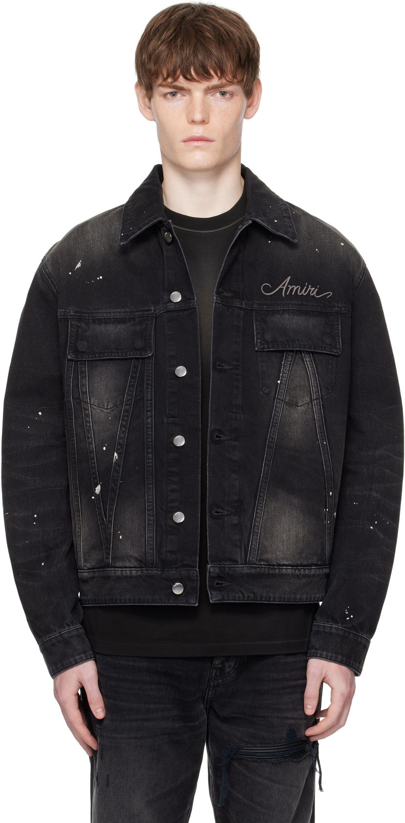 Куртка AMIRI Amiri Bleach Bandana Denim Jacket чорний | AMDNTR1025