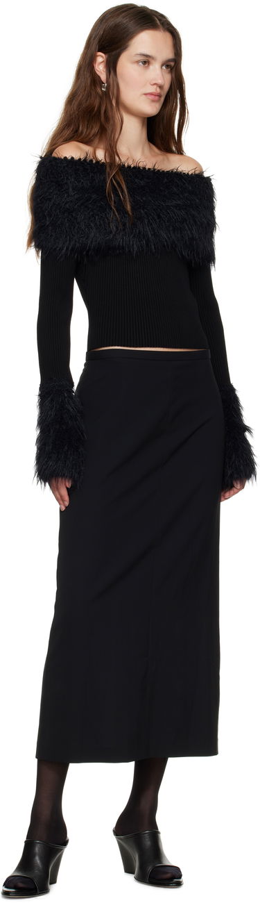 Cветр Jean Paul Gaultier Jean Paul Gaultier Ribbed Off-The-Shoulder Sweater чорний | 25/03-W-PO018-K005-00, 3