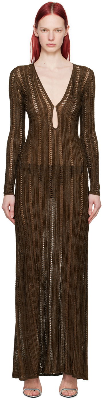 плаття Tom Ford Knit Maxi Dress Коричневий | ACK454-YAX696