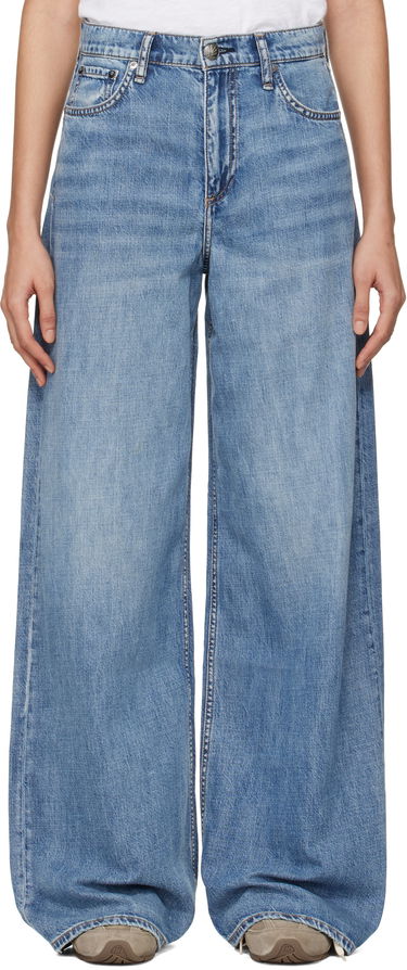 Джинси rag & bone Rag & Bone 'The Sofie' High-Rise Ultra Wide Leg Jeans Синій | WDD24F29521FBE, 0