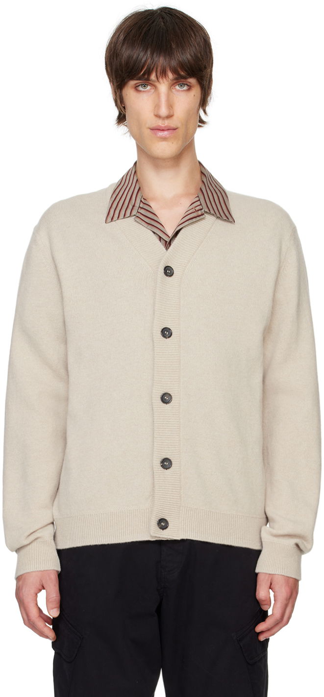Cветр Paul Smith PS Paul Smith Merino Wool Cardigan бежевий | M2R-535X-L21935-08