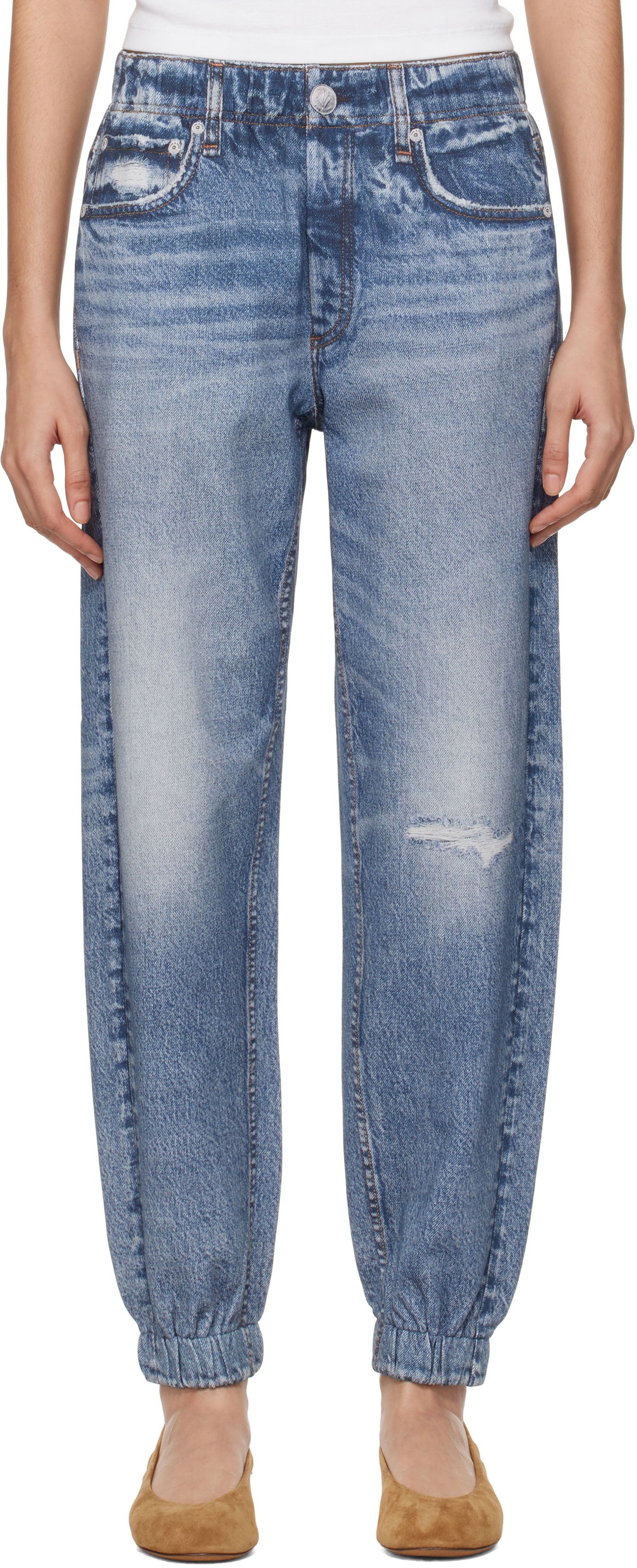Джинси rag & bone Miramar Terry Jogger Lounge Pants Синій | WCW23F70008200, 0