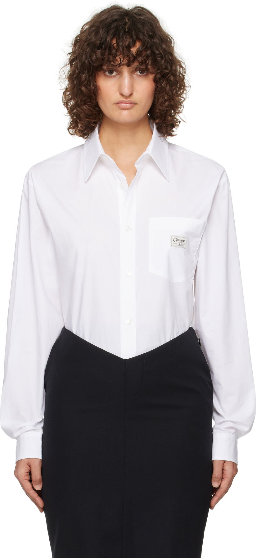 Сорочка Coperni Poplin Shirt Bodysuit білий | COPCH45F2010