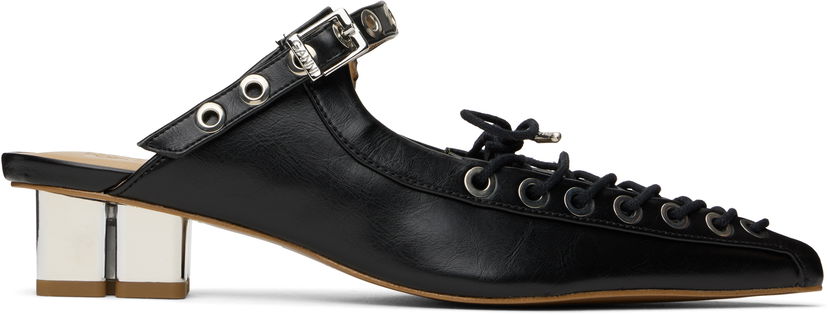 Кросівки та взуття GANNI GANNI Oleatex Lace-Up Mules чорний | S2925