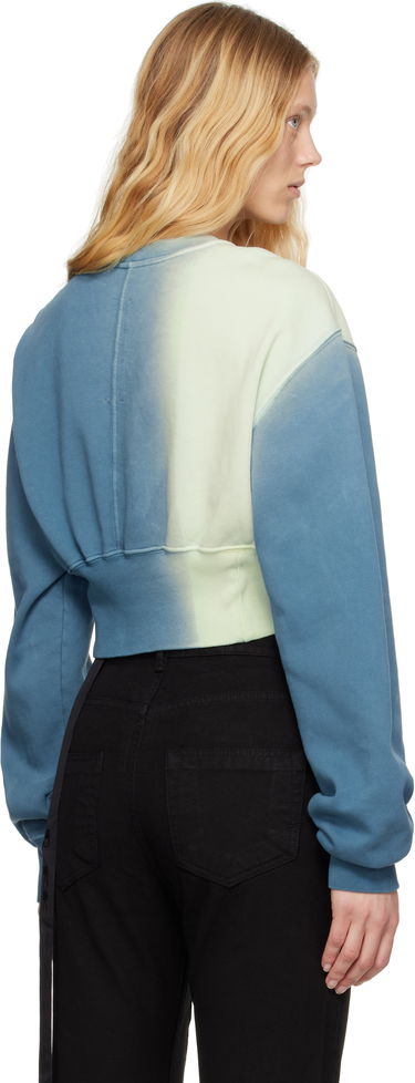 Cветр Rick Owens Rick Owens DRKSHDW Tatlin Cropped Gradient Sweatshirt Синій | DS01E3225 FDEG, 2