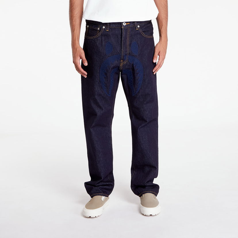 Джинси BAPE A BATHING APE Shark 13 Oz Denim Pants Indigo темно-синій | 001DPK801004M ING