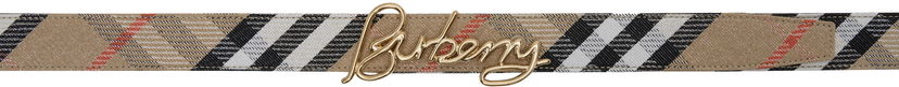 Ремені Burberry Burberry Check Signature Reversible Belt бежевий | 8109683
