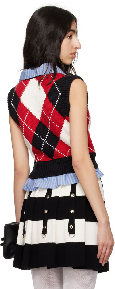 Cветр Charles Jeffrey Loverboy Charles Jeffrey LOVERBOY Cropped Argyle Vest Червоний | 54091401, 2