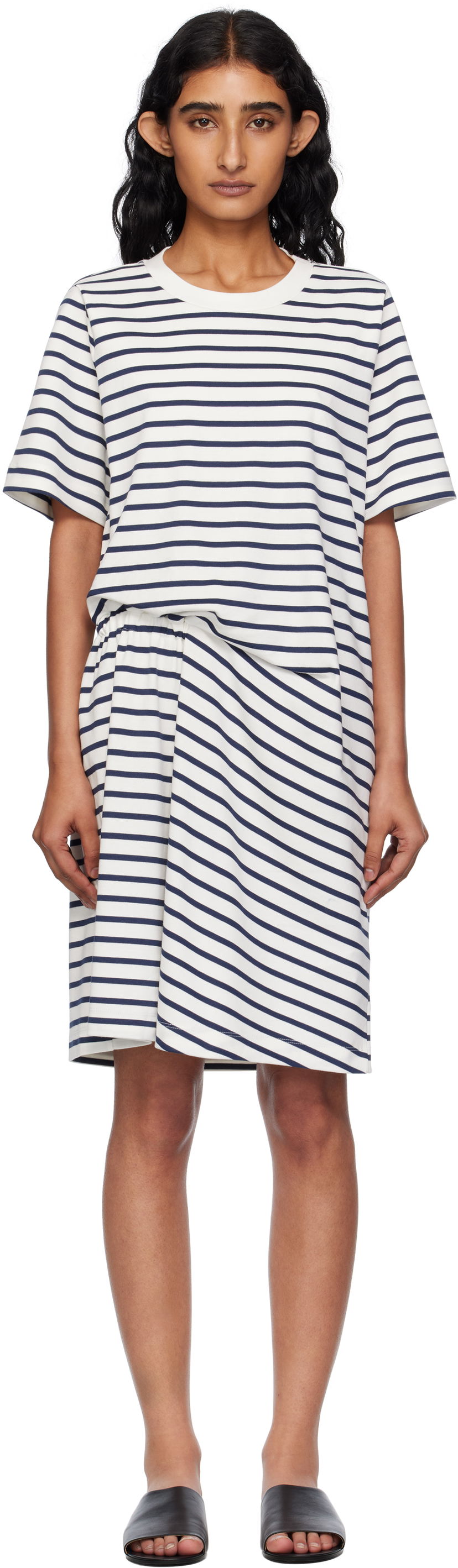 плаття Max Mara Weekend Max Mara Pireo Striped Minidress білий | 2515621012600