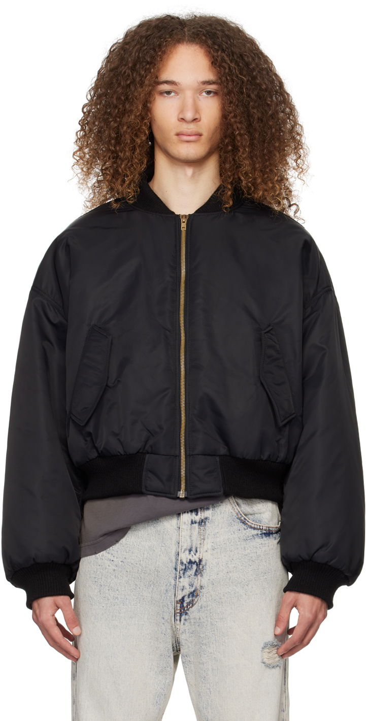 Куртка бомбер We11done Puff Bomber Jacket чорний | WD-JP0-24-102-U-BK