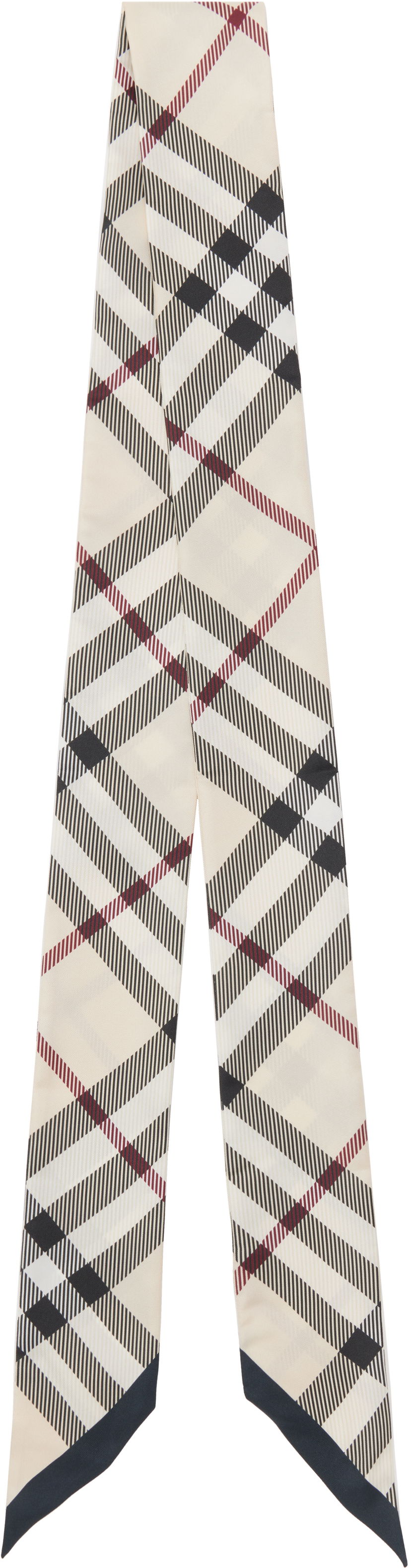 Шарф Burberry Burberry Skinny Check Silk Scarf бежевий | 8095831