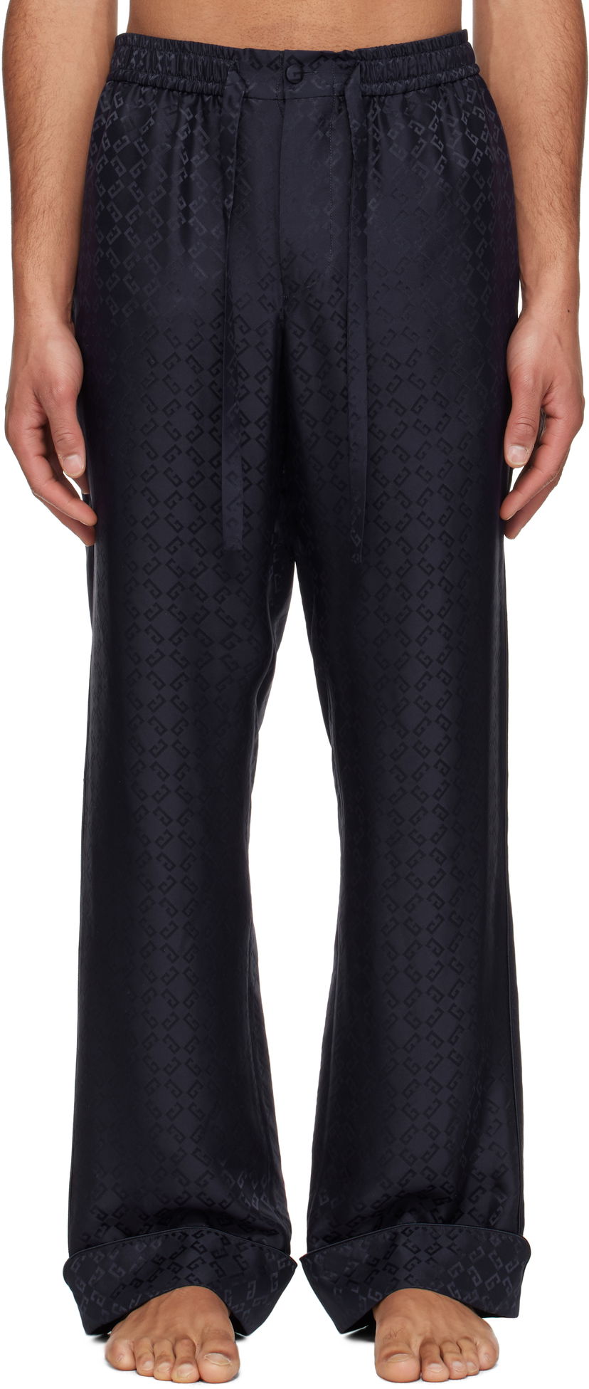 Штани Givenchy Givenchy Monogram Jacquard Pyjama Pants чорний | BM51J015U4401